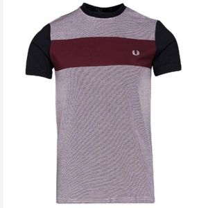 Fred Perry M9519 Colour Block Panel T-Shirt L Colour Block tee